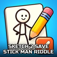 Sketch 2 Save Stick Man Riddle - Stickman Warriors game